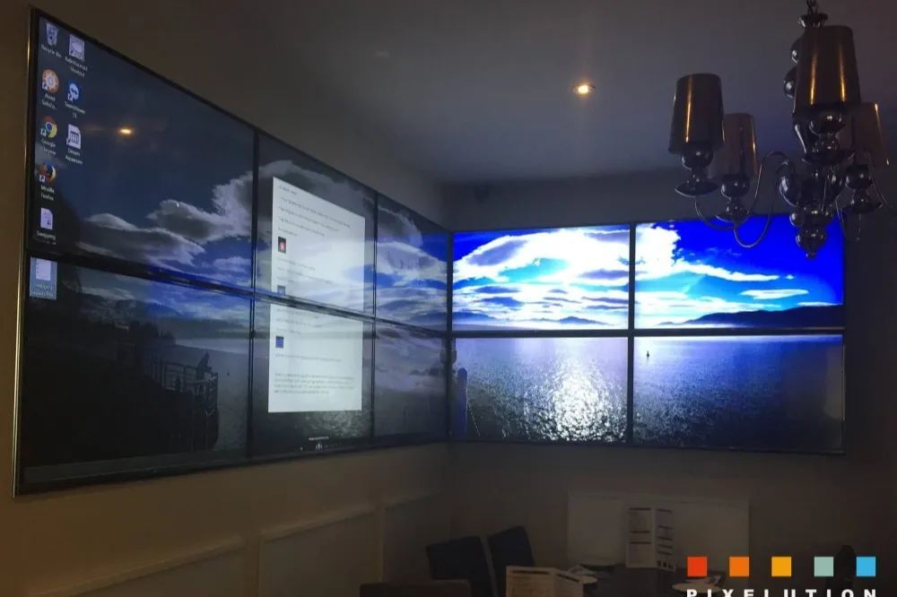 corner cutting edge lcd video wall