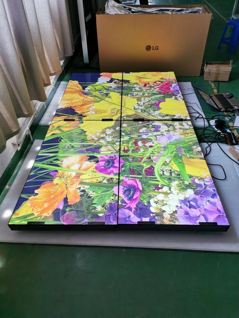 2x2 video wall installation and alignment